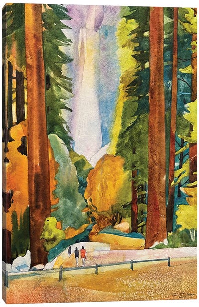 Yosemite Falls Canvas Art Print - Waterfall Art
