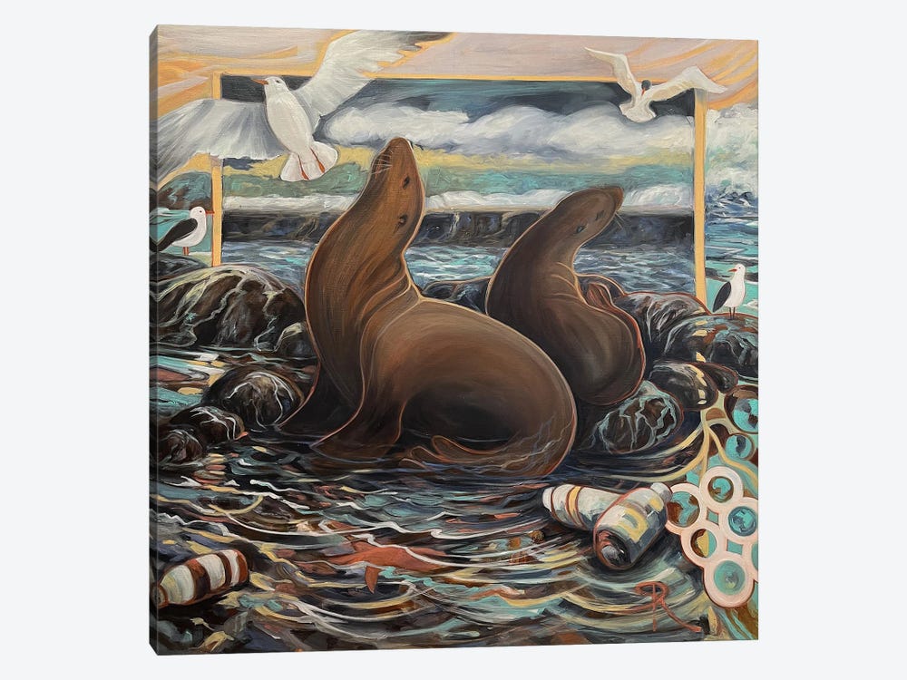 Lament Of The Seal by Susan E. Routledge 1-piece Canvas Art