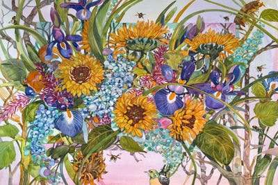 Busy Bees by Susan E. Routledge art print