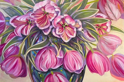 Emma's Tulips by Susan E. Routledge art print