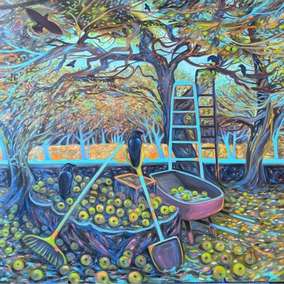 Windfalls by Susan E. Routledge canvas print