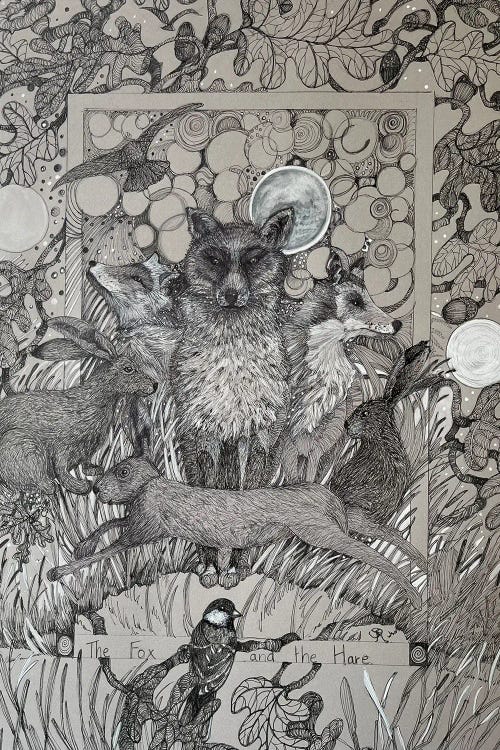 The Fox And The Hare by Susan E. Routledge wall art