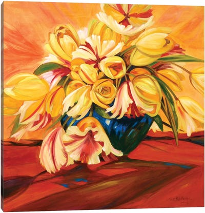 Annies Tulips Canvas Art Print - Susan E. Routledge