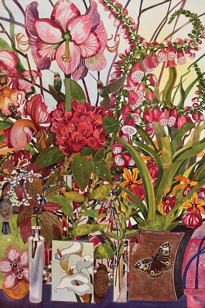 Intricate Watercolors: In The Pink by Susan E. Routledge