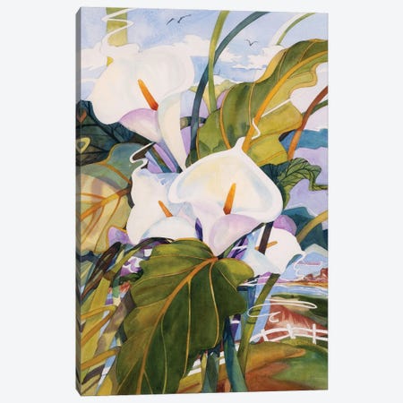 Lilies II Canvas Print #RTL53} by Susan E. Routledge Canvas Artwork