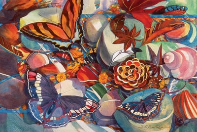 On The Rocks by Susan E. Routledge canvas print