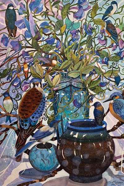 Blue by Susan E. Routledge framed wall art