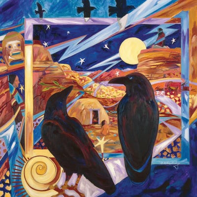 Ravens Child by Susan E. Routledge framed wall art