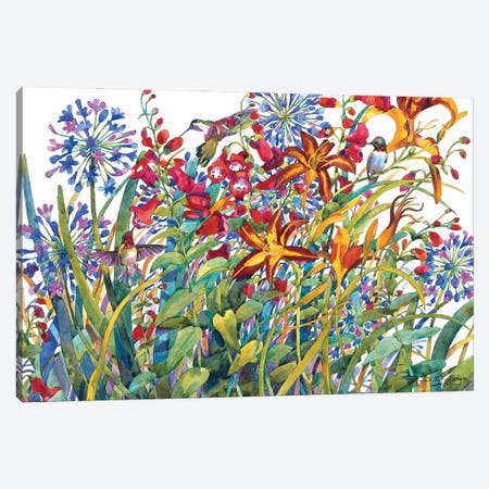 Summer Garden Canvas Print #RTL69} by Susan E. Routledge Art Print