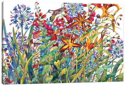 Summer Garden Canvas Art Print - Susan E. Routledge