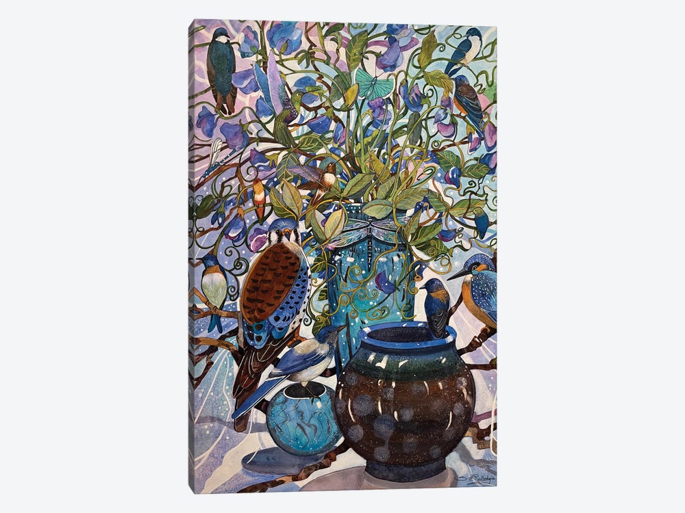 Blue by Susan E. Routledge 1-piece Canvas Print