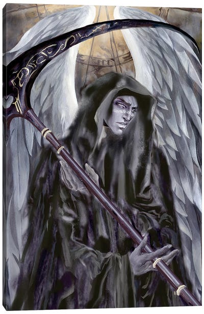 Azriel Portrait Canvas Art Print - Grim Reaper Art
