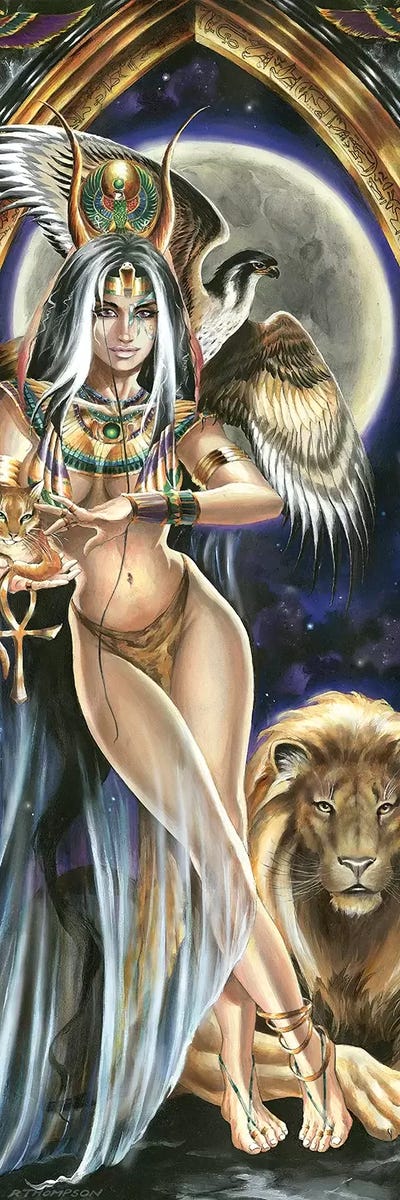 The Priestess by Ruth Thompson framed canvas print