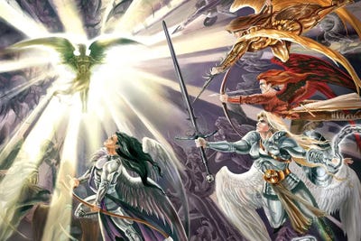 War In Heaven by Ruth Thompson framed canvas print