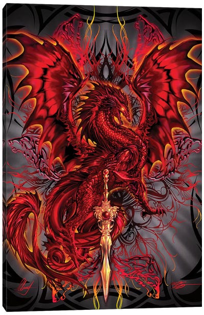 Bloodblade Canvas Art Print - Dragon Art