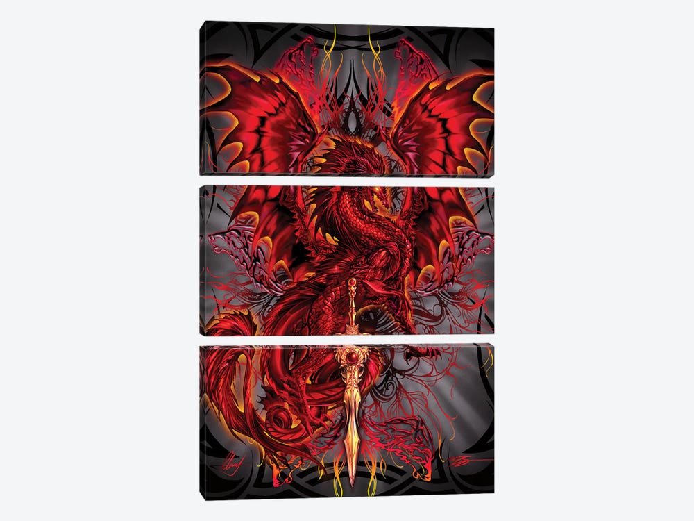 Bloodblade by Ruth Thompson 3-piece Canvas Art Print