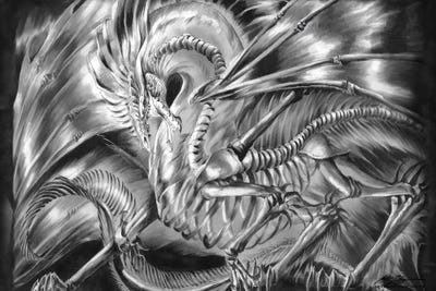 Dracolich by Ruth Thompson framed canvas print