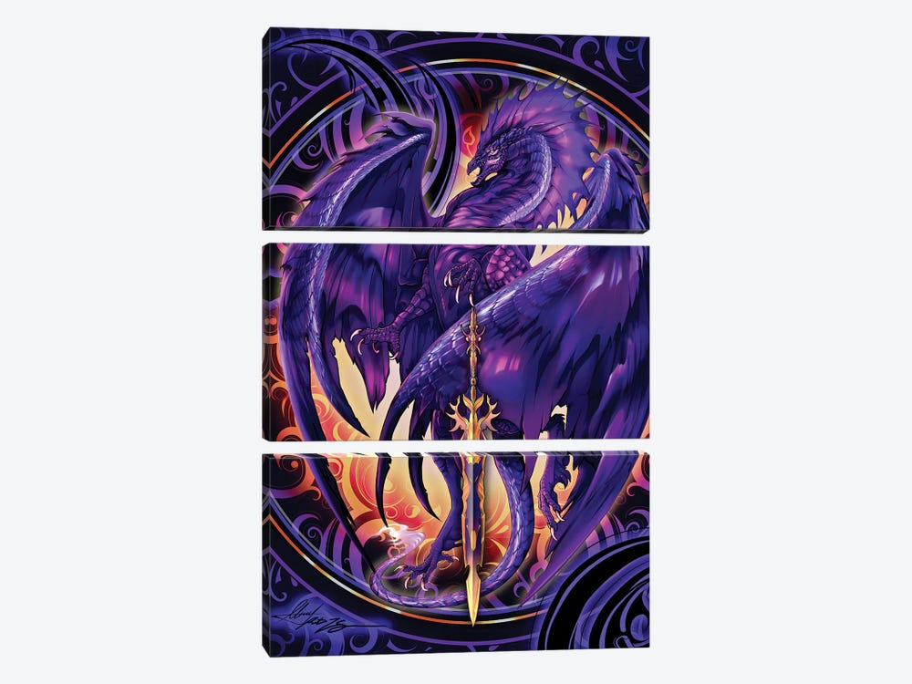 Dragonblade Netherblade by Ruth Thompson 3-piece Canvas Print