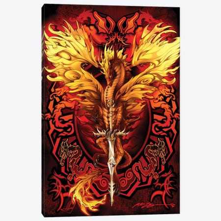 Dragonsword Flameblade Canvas Print #RTP166} by Ruth Thompson Canvas Wall Art