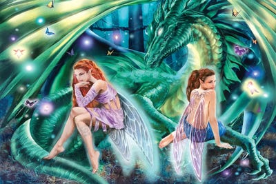 Gemini Faeries by Ruth Thompson canvas print