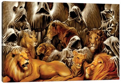 The Lion's Den Canvas Art Print - Ruth Thompson