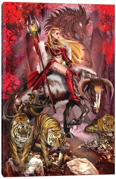 Taurus Canvas Art Print - Tiger Art