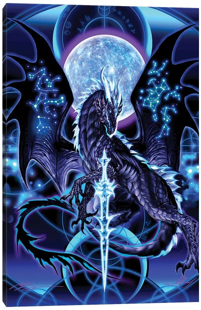 Dragon Blade Nightblade Canvas Art Print - Dragon Art