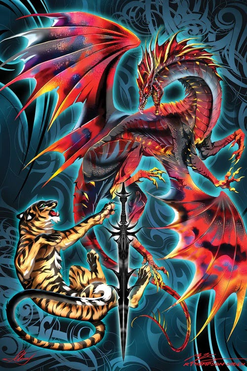 Dragonblade Tigerblade by Ruth Thompson wall art