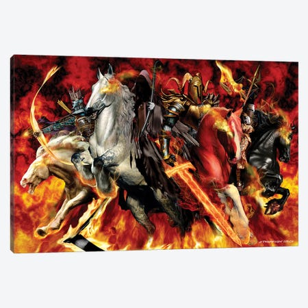 4 Horseman Canvas Print #RTP2} by Ruth Thompson Canvas Artwork