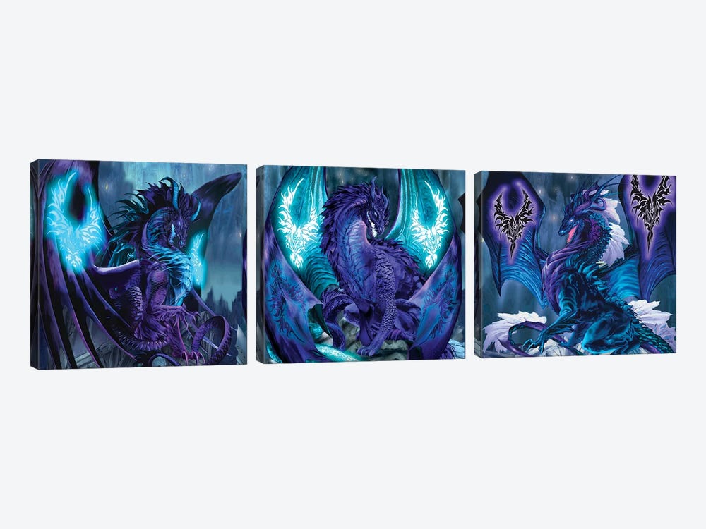 Dragons Of Fate by Ruth Thompson 3-piece Canvas Art