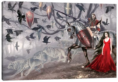 Le Morte D'Arthur Canvas Art Print - Horseback Art