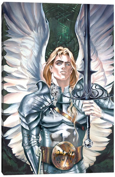 Michael - The Lord Of Hosts Canvas Art Print - Warrior Art