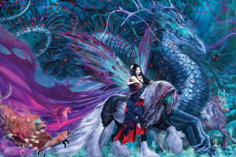 Ride Of The Yokai by Ruth Thompson wall art