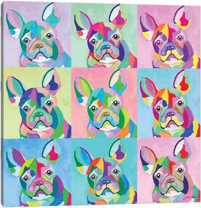 Pup Art Canvas Art Print - French Bulldog Art