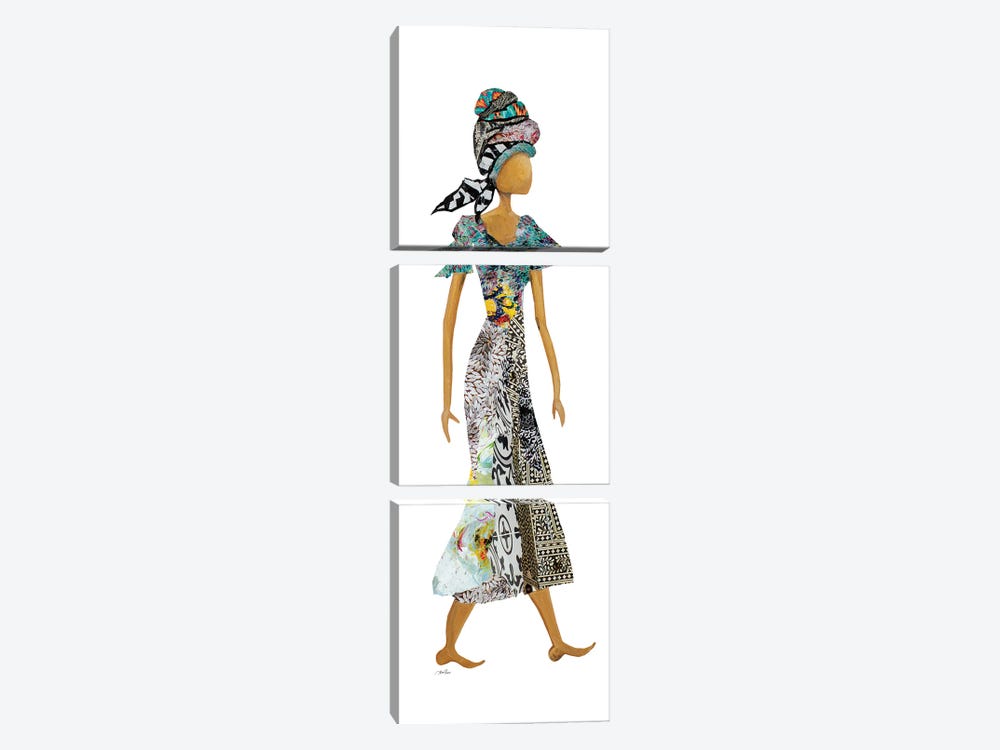 Xhose Headwrap Woman by Gina Ritter 3-piece Canvas Print