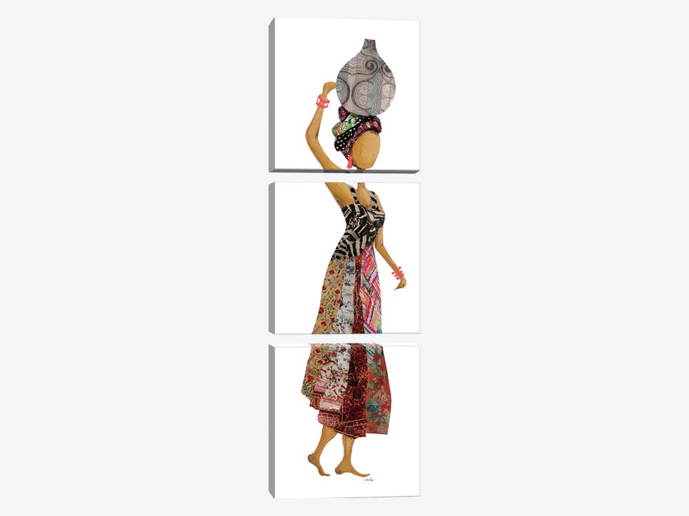 Xhose Woman of Pottery I by Gina Ritter 3-piece Canvas Wall Art