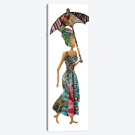 Xhose Woman with Umbrella Canvas Print #RTR16} by Gina Ritter Art Print