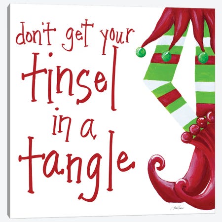 Don't Get Your Tinsel in a Tangle Canvas Print #RTR18} by Gina Ritter Canvas Artwork