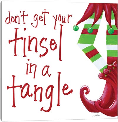 Don't Get Your Tinsel in a Tangle Canvas Art Print - Christmas Signs & Sentiments