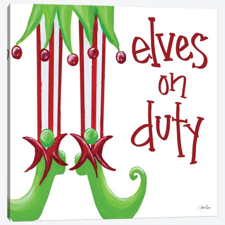 Elves on Duty Square Canvas Print #RTR20} by Gina Ritter Canvas Print