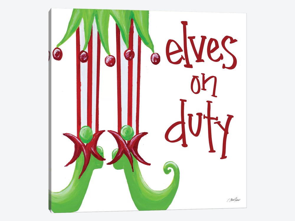 Elves on Duty Square by Gina Ritter 1-piece Art Print