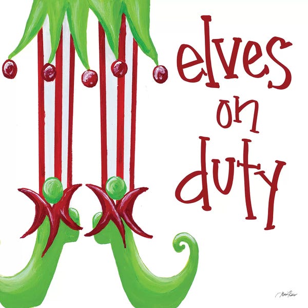 Elves: Elves on Duty Square by Gina Ritter