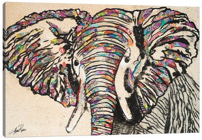 Serengeti Plains II Canvas Art Print - Elephant Art