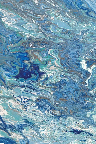 Gina Ritter: Marbleized Beach View I by Gina Ritter