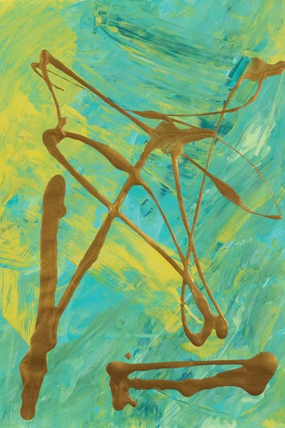Gina Ritter: Melting Colors and Gold I by Gina Ritter