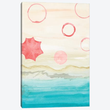 Watercolor Beach Stains I Canvas Print #RTR33} by Gina Ritter Canvas Artwork