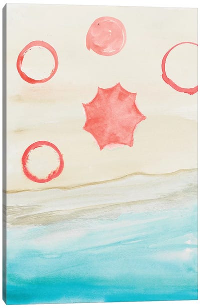 Watercolor Beach Stains II Canvas Art Print - Gina Ritter
