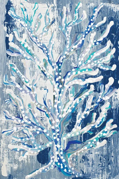 Gina Ritter: Azul Dotted Coral Vertical by Gina Ritter