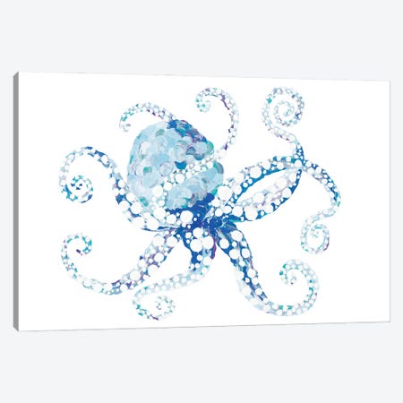 Azul Dotted Octopus I Canvas Print #RTR37} by Gina Ritter Canvas Print