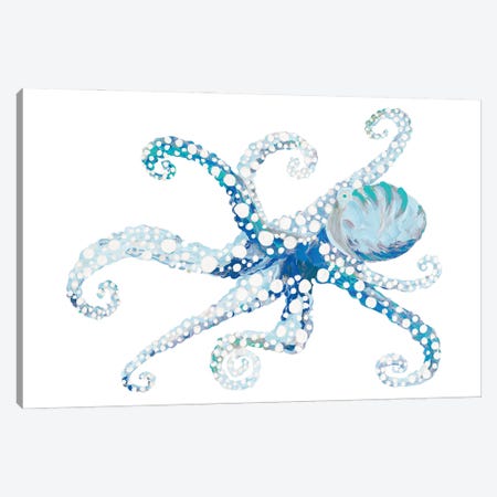 Azul Dotted Octopus II Canvas Print #RTR38} by Gina Ritter Canvas Wall Art